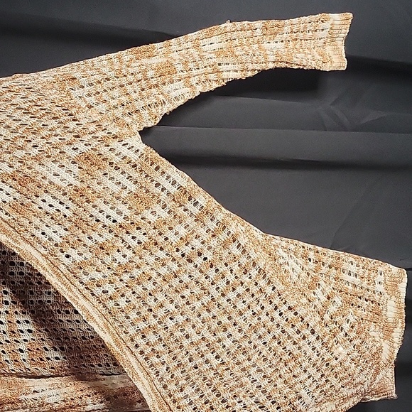 American Rag NWT Med Women's Crochet Cardigan Open Front Long Line - Picture 10 of 12